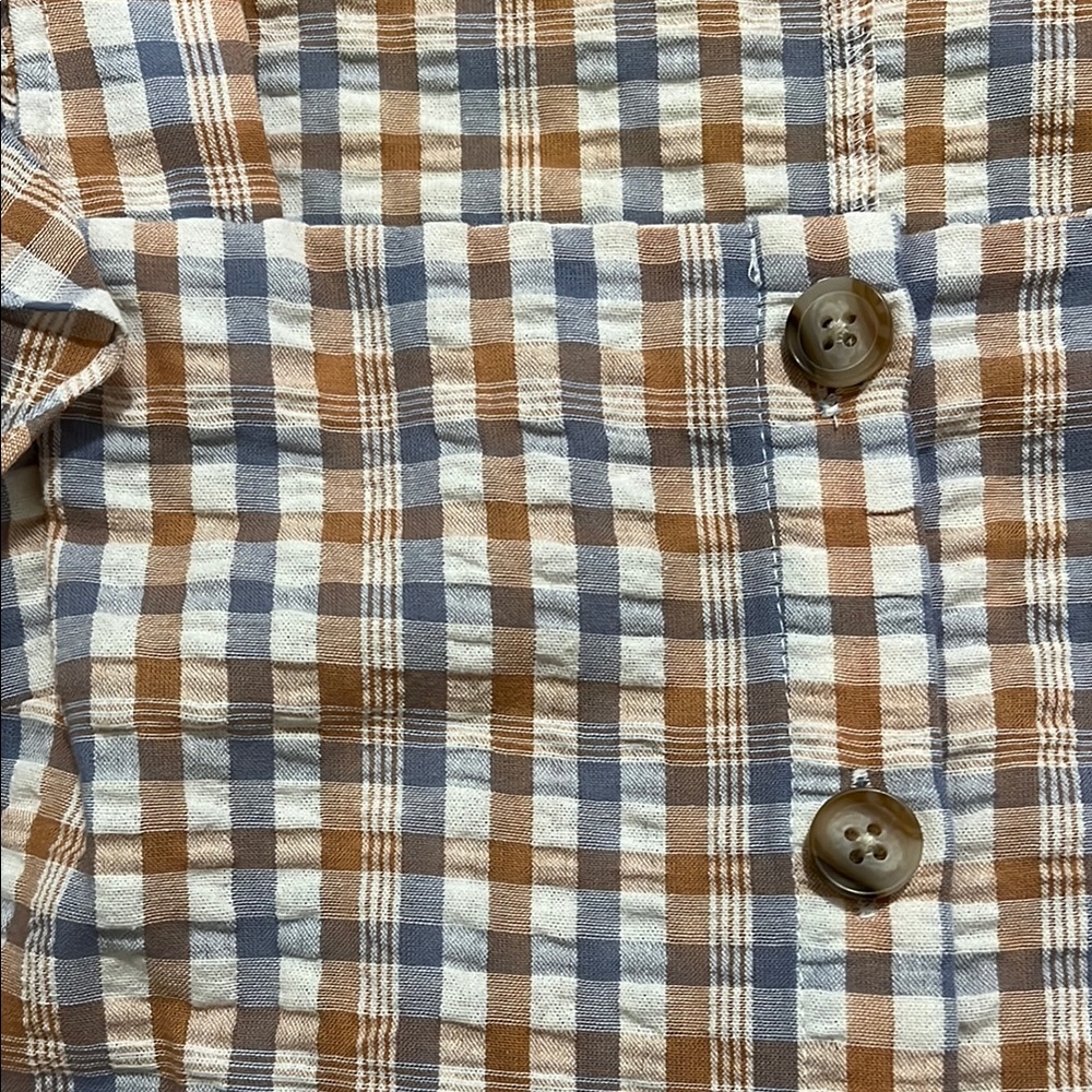 Madewell Gingham Ruffle Sleeve Top - Picture 3 of 5